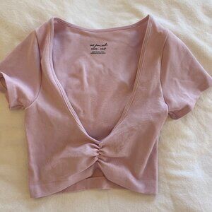 Urban Outfitters Seamless Ruched Cropped Top